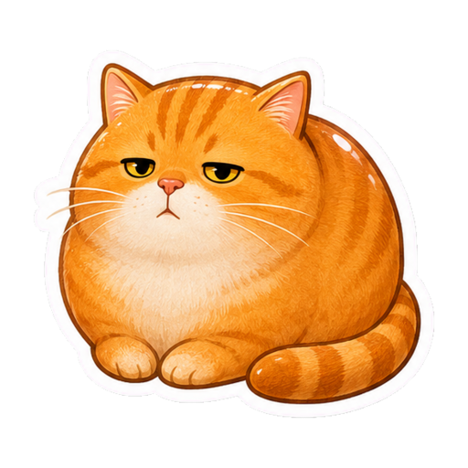 橘猫贴纸